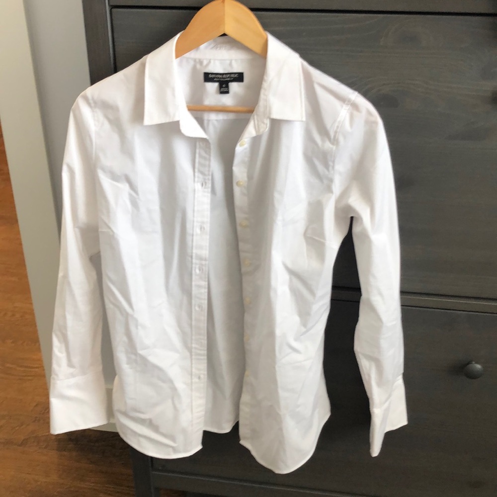Banana Republic White button up, 6
